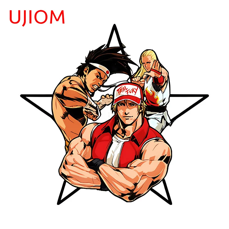 UJIOM 13cm X 12.5cm Cartoon Terry Bogard Wall Stickers Interesting Vinyl Air Conditioner Laptop Decal Decoration Chambre