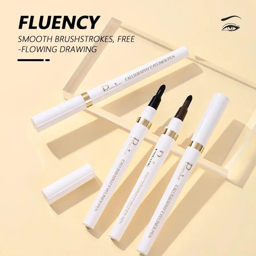 Long Lasting Waterproof Liquid Eyeliner Pencil Highly Pigmented Smudge Proof Fast Drying Easy Apply Calligraphy Makeup