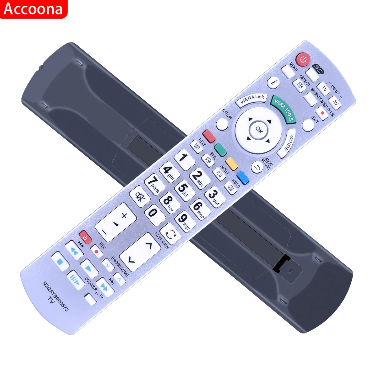 ACCOONA New N2QAYB000572 Remote Control Replace for Panasonic LCD LED Smart TV N2QAYB000504 N2QAYB000673 N2QAYB000785 TX-L37EW30