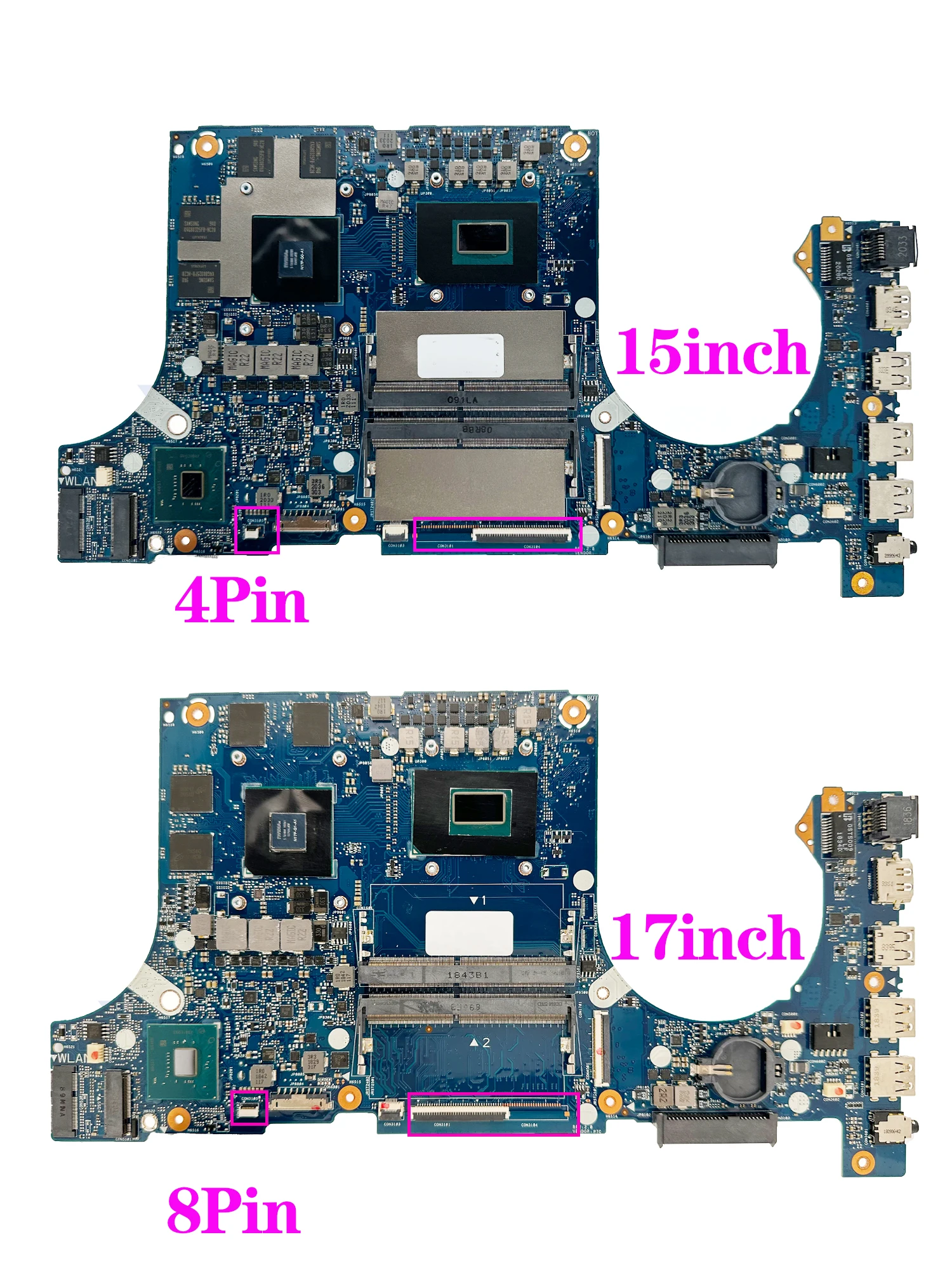 Imagem -03 - Placa-mãe do Portátil para Asus Fx505gd Fx505ge Fx705 Fx505g Fx505ge Fx705gm Fx86f Placa-mãe I58300h Gtx1050 Gtx1050ti