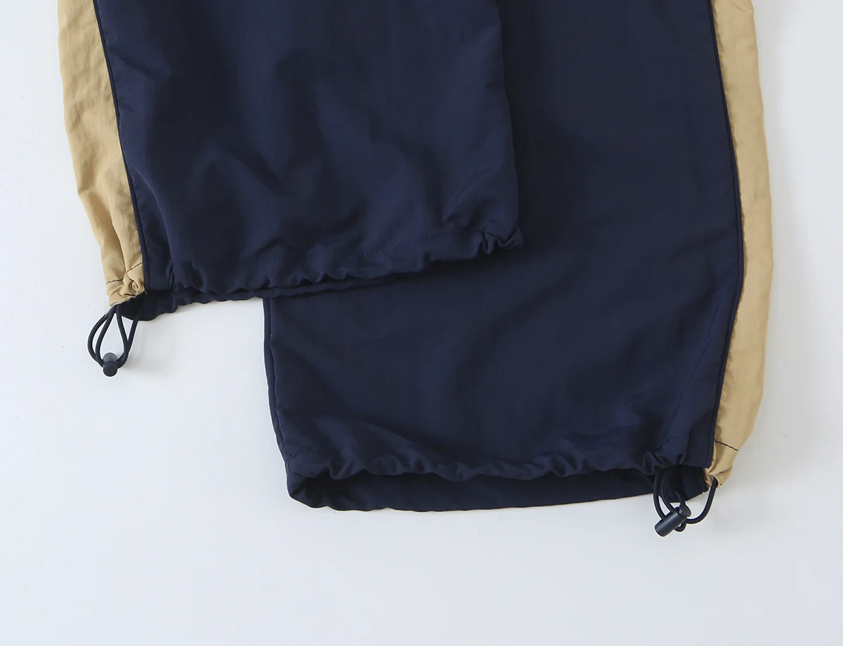 KONDALA Damen Trendiges High-Street Kontrast-Hosen-Set mit Reißverschlussjacke und Hose mit elastischem Bund, Frühherbst 2026, lässiges sportliches Damen-Set – Detail 22