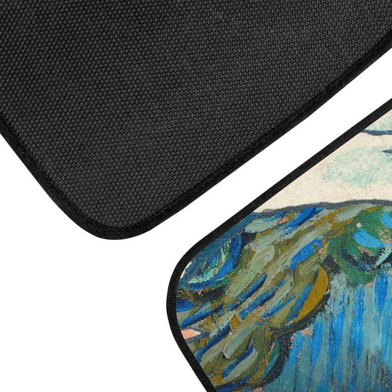 2 Front Carpet Floor Mats for Car | Anti-Slip Features Automotive Floor Mats | Abstract Oil Painting | Stylish Floor Mats for ve