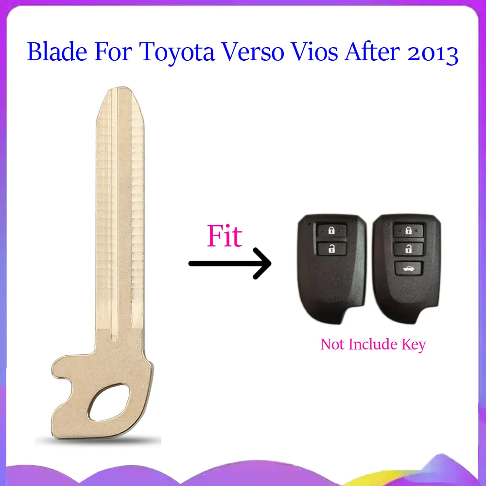 Jingyuqin New Emergency Smart Card Key Blade For Toyota Verso Vios After 2013 Uncut Blank Keys Replacement