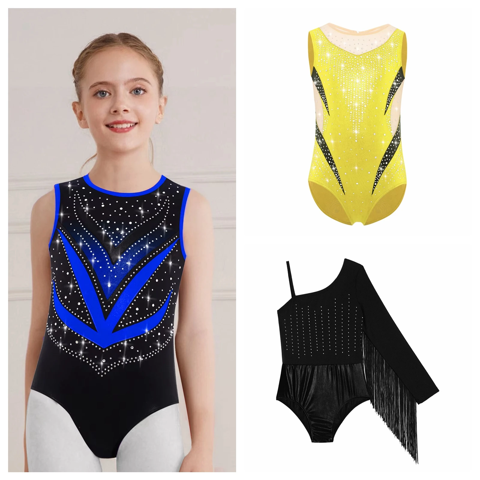 

Детский комбинезон для художественной гимнастики для девочек, Джерси, боди для фигурного катания, детская одежда, боди для балета, скейт-танца