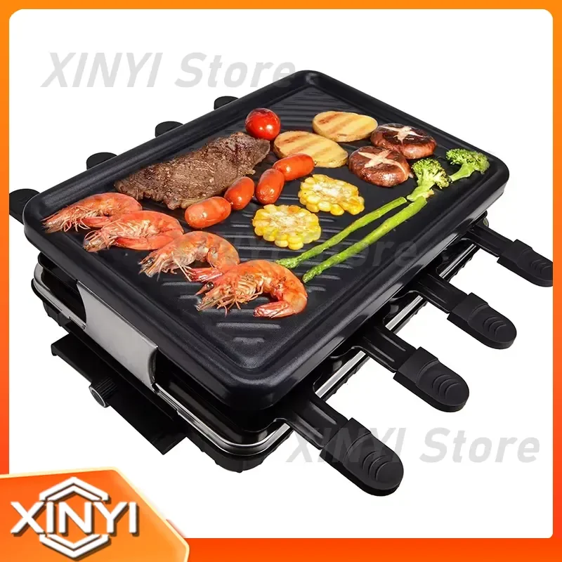 Electric Grill Pan Indoor Barbecue Machine Non Stick Coating Table Grill for Korean BBQ Family Gathering Portable Tabletop