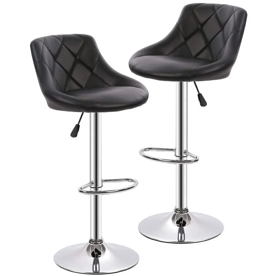 

Bar Stools Bar Stools Swivel Stool Height Adjustable Bar Chairs with Back PU Leather Swivel Bar Stool Set of 2 Kitchen Counter S