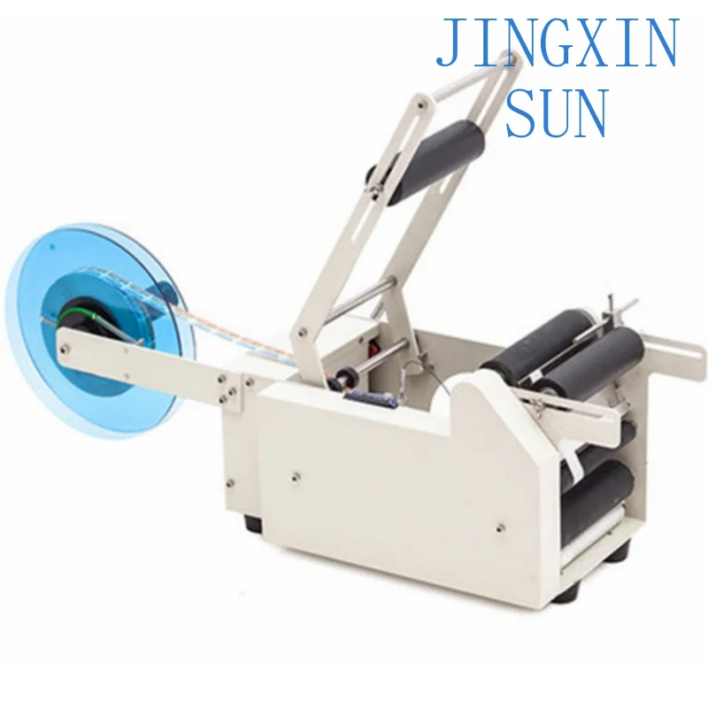 Semi Automatic Round Wine Bottle Paper Label Sticking Sticker Pasting Labeling Machines Gallon for Pet Bottles Cans