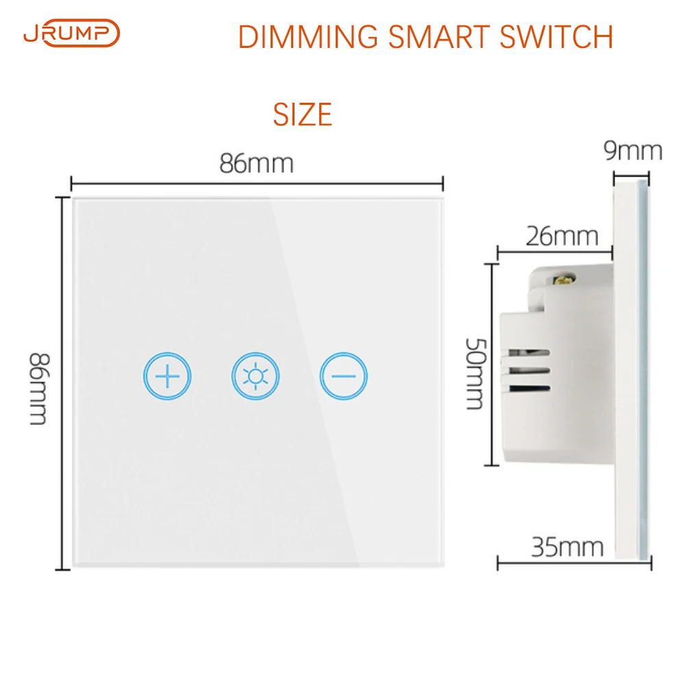 US Standard WiFi Dimmer Switch Touch Switch Dimming Touch Switch Smart Control Switch with Alexa Google Home Smart Switch