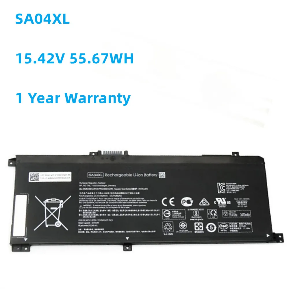 SA04XL 15.12V 55.67WH Battery for HP ENVY X360 15-dr0003TX 15-ds0000nc 15-ds0000ng 15-ds0000na 15-ds0000ur HSTNN-OB1G L43267-005