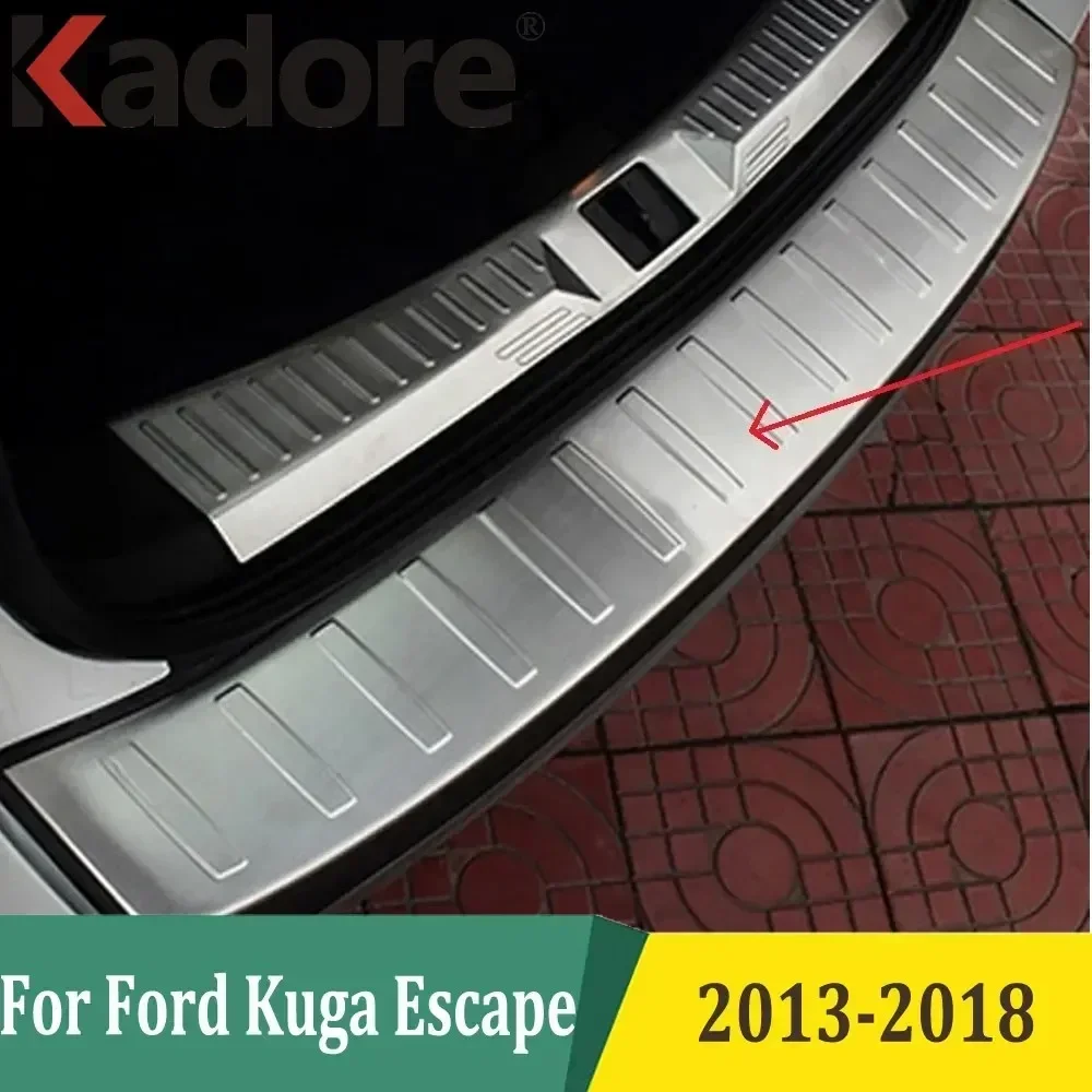 

For Ford Kuga Escape 2013- 2018 Outer Rear Trunk Lid Trim Bumper Protector Sill Threshold Pedal Car Exterior Accessories