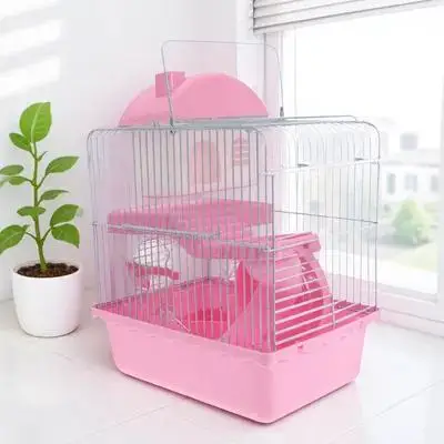 

Двухслойная клетка для хомяков из премиум-материалов: прочный, дышащий, комфортный и безопасный домик для мелких животных, включая шиншилл