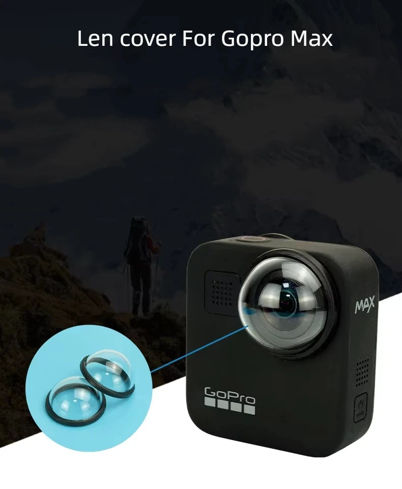 2 pçs tampa de lente protetora para gopro max 360 câmera de ação à prova de óleo à prova de poeira alta transmitância de luz resistente a riscos guarda