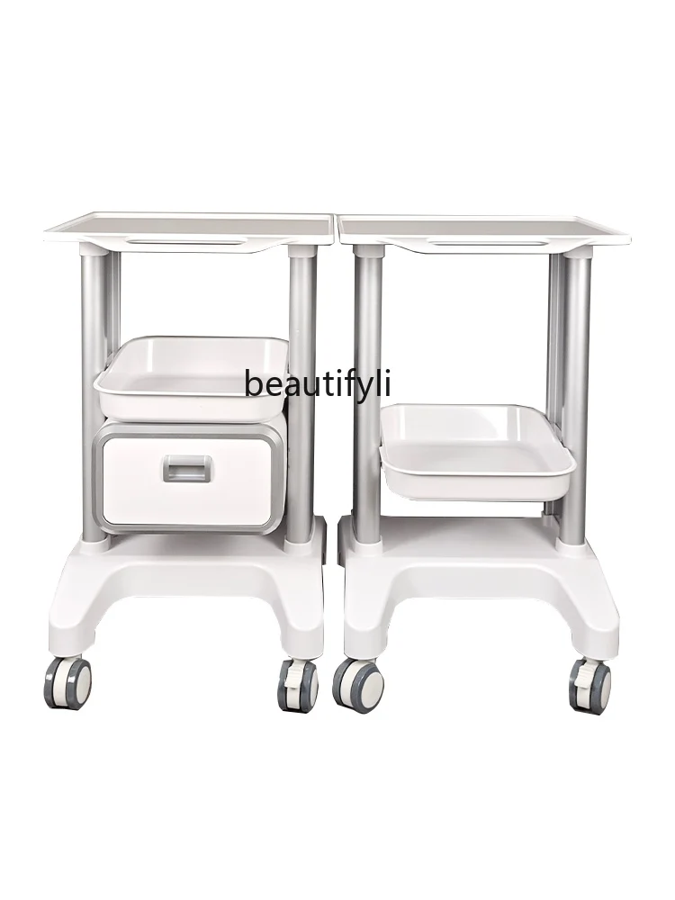 Oral Clinic Mobile Storage Cart Beauty Instrument Bracket Scanning Instrument Cart Multifunctional Storage Base