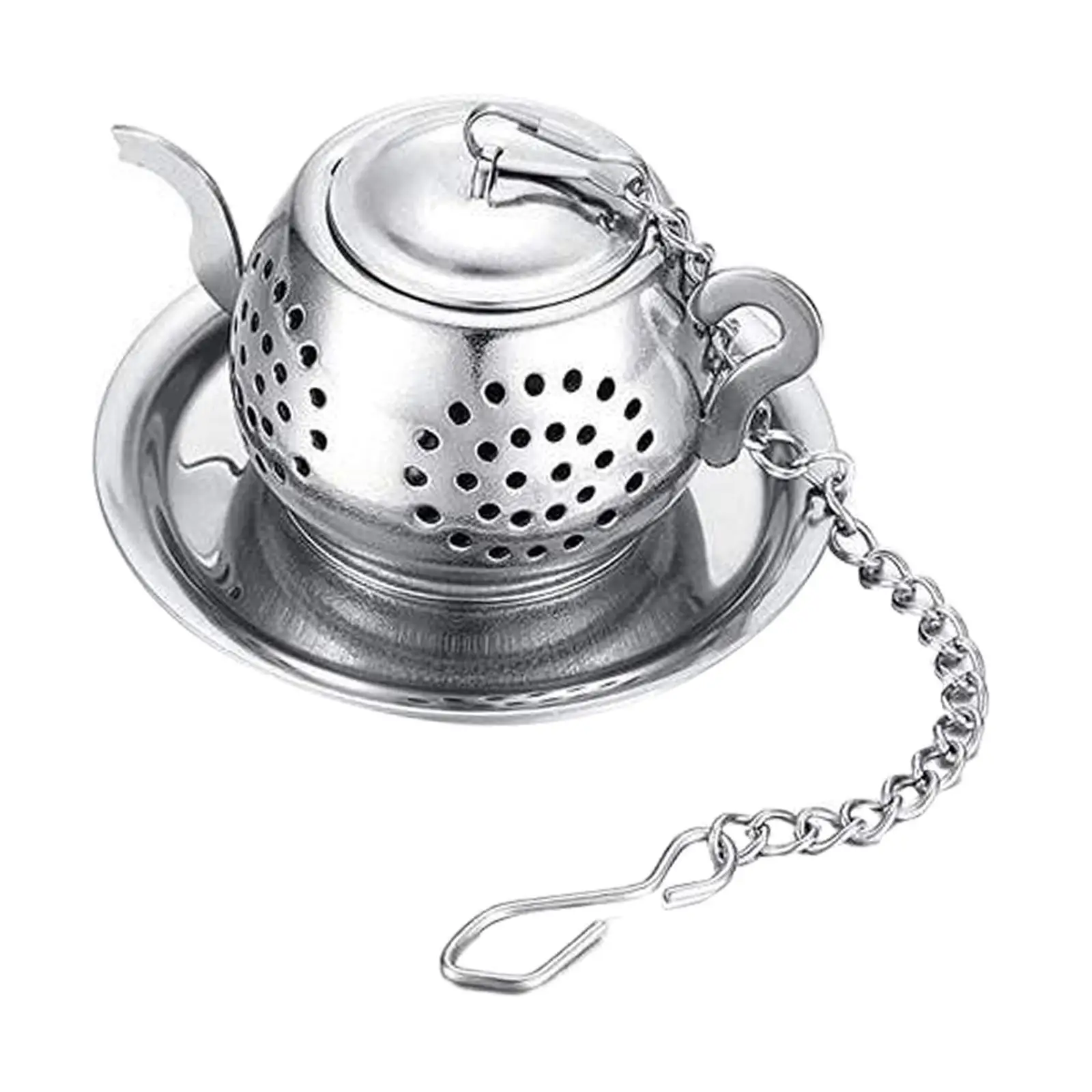 Tea Infusers for Loose Tea Extra Fine Mesh with Tray Smooth Tea Strainer Tea Steeper Basket for Spice Seasoning Teapot Brew Tea
