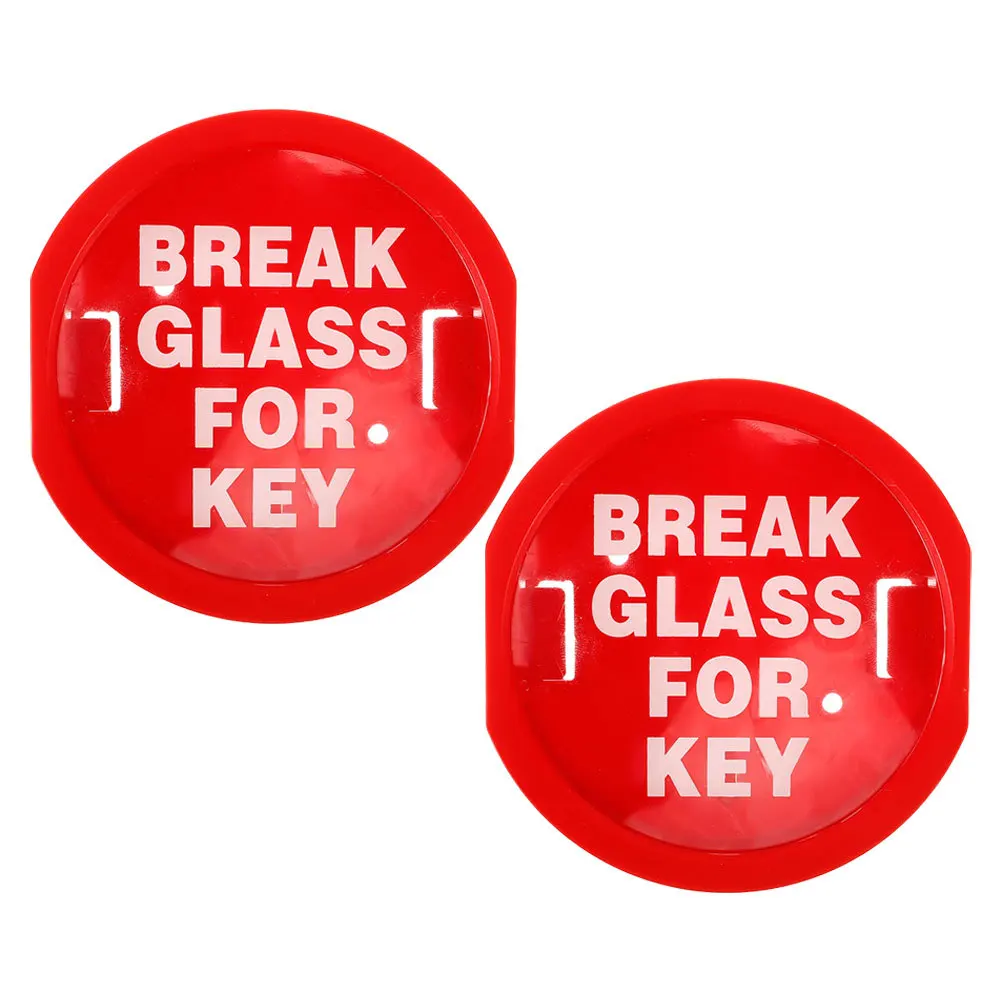 2pcs Fire Emergency Key Box Wall-Mounted Break Glass Lock For Home Business Outdoor Use Key Storage Safe Quick Access