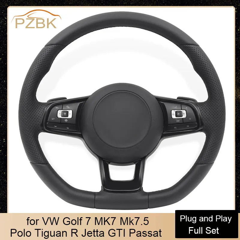 

Car Steering Wheel with Paddle for Volkswagen VW passat b6 golf 6 gti volant golf 7 gtd golf 5 MK2 polo scirocco passat b8 CC