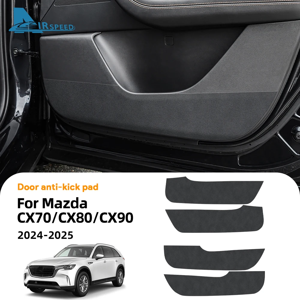 Wildleder Tür Anti-kick Aufkleber Pad Für Mazda CX-70 CX-80 CX-90 CX70 CX80 CX90 2024 2025 Innen Trim LHD RHD Matte Zubehör