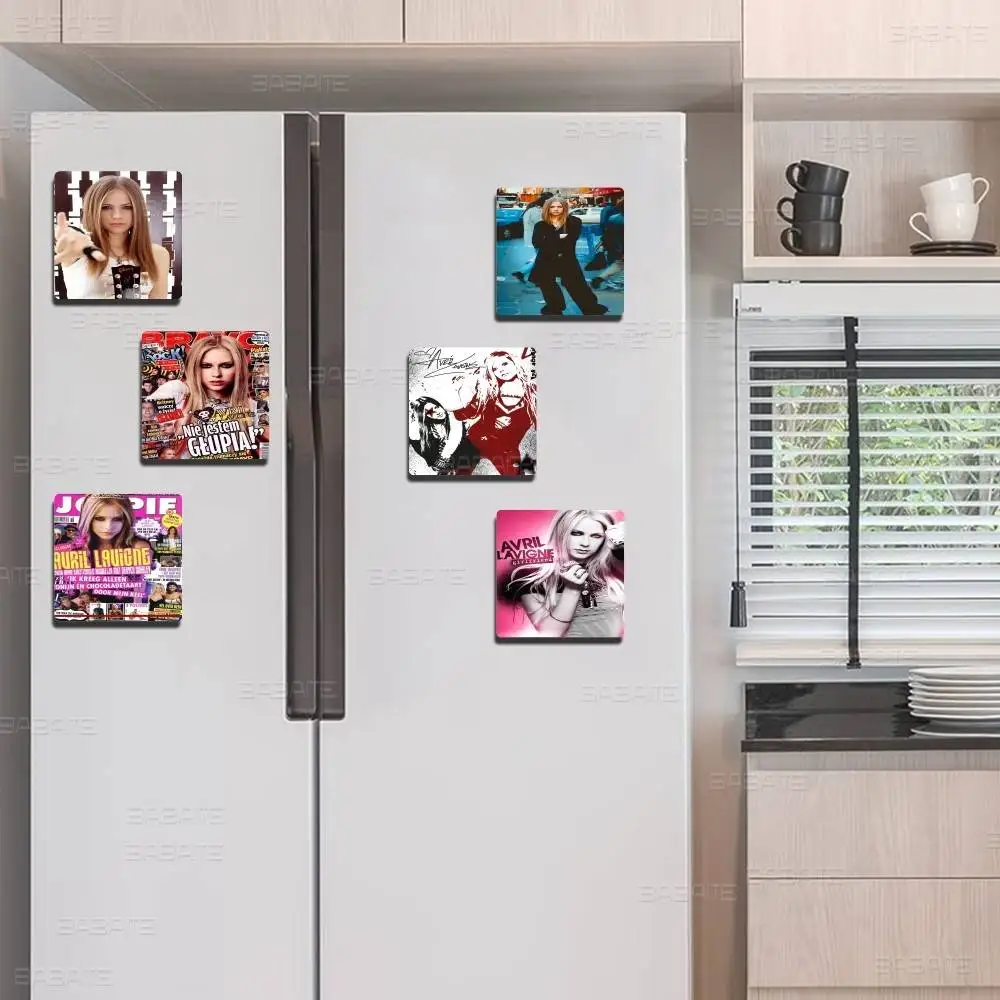 Singer A-Avril R-Ramona Lavigne Photo Fridge Magnet Square Stickers Personalize Home Decor Souvenirs Gift