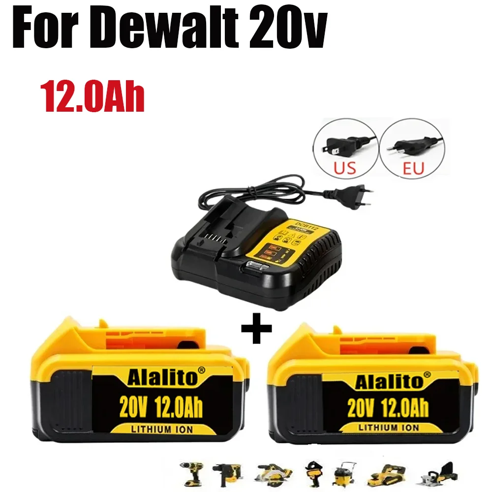 

Bateria de substituição de lítio para Dewalt, 20V 12000mAh DCB184, DCB200, DCB182, DCB180, DCB181, DCB182, DCB201, DCB206