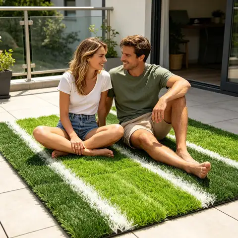 Turf Mat 15.7x15.7 Inches Realistic Soft Small Artificial Turf Grass Rug For Dogs Cats Indoor Outdoor Garden Backyard Patio