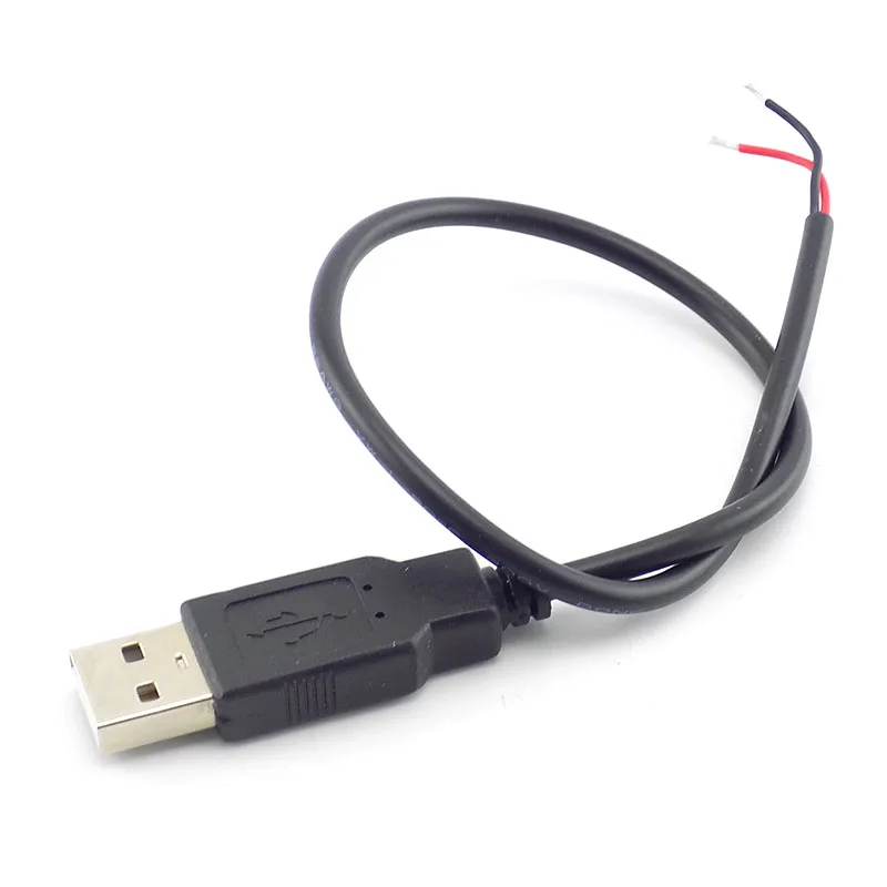 0.3/1/2 متر تيار مستمر 5 فولت USB 2.0 نوع A ذكر 2 دبوس كابل موائم مصدر تيار تهمة للأجهزة الذكية لتقوم بها بنفسك موصل سلك G3