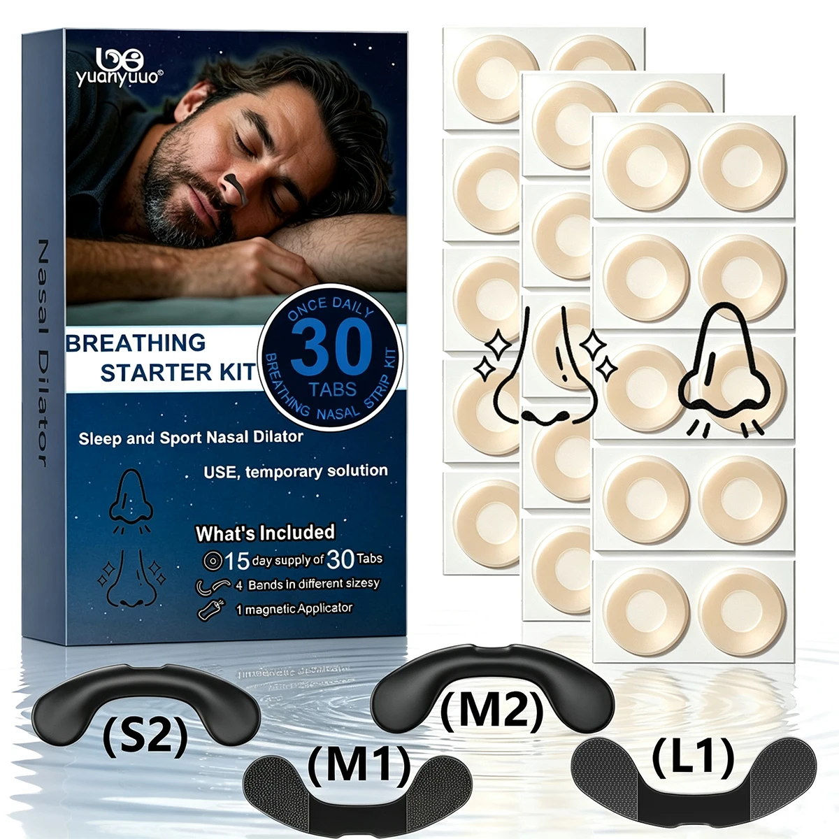 Nasal Dilator Sleep Nasal Breathing Dilators Starter Kit Nose Breathe Strips Nasal Strips Increase Air