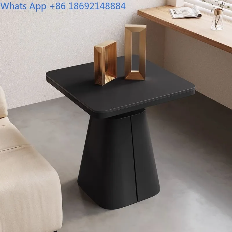 

Легкая роскошная рок-доска для гостиной, квадратный журнальный столик, простой креативный приставной столик, прикроватная тумбочка для спальни, небольшой журнальный угловой столик