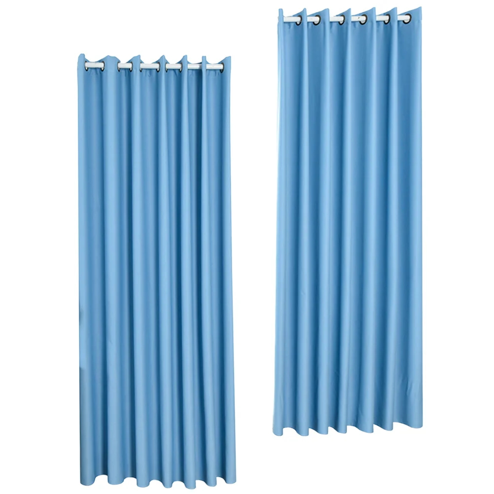 

2Pcs Blackout Curtain for Home Heavy Duty Light Filtering Window Curtain Modern Decorative Panel for Living Room Bedroom Blue