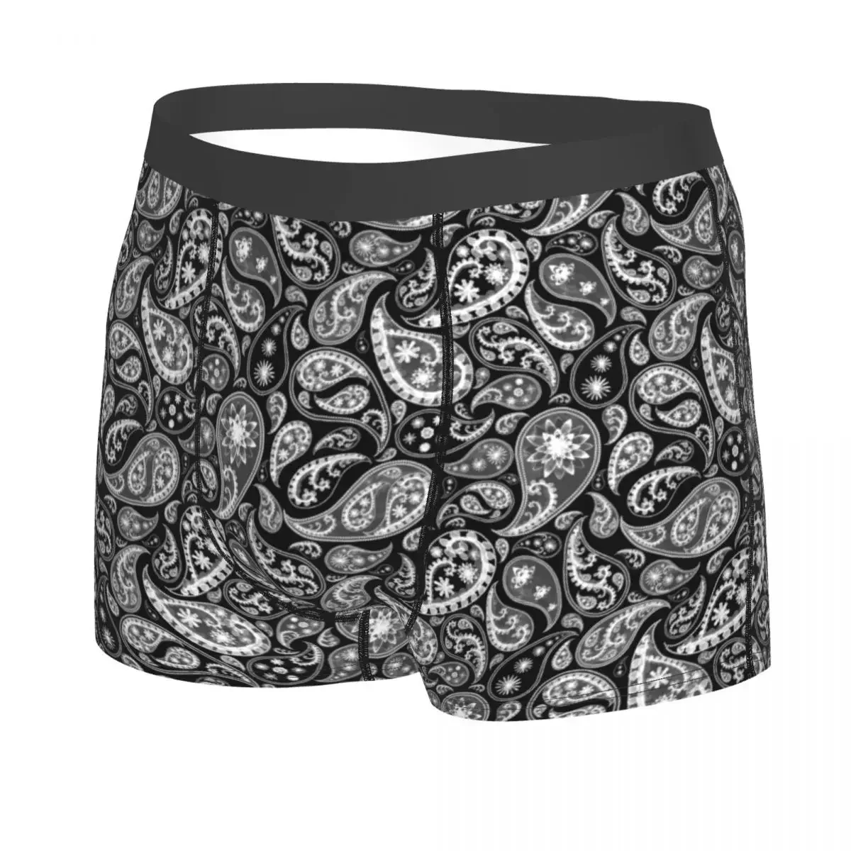 Male Fashion Bandana Paisley Pattern Underwear Boxer Briefs Soft Shorts Panties Underpants Men Underwear