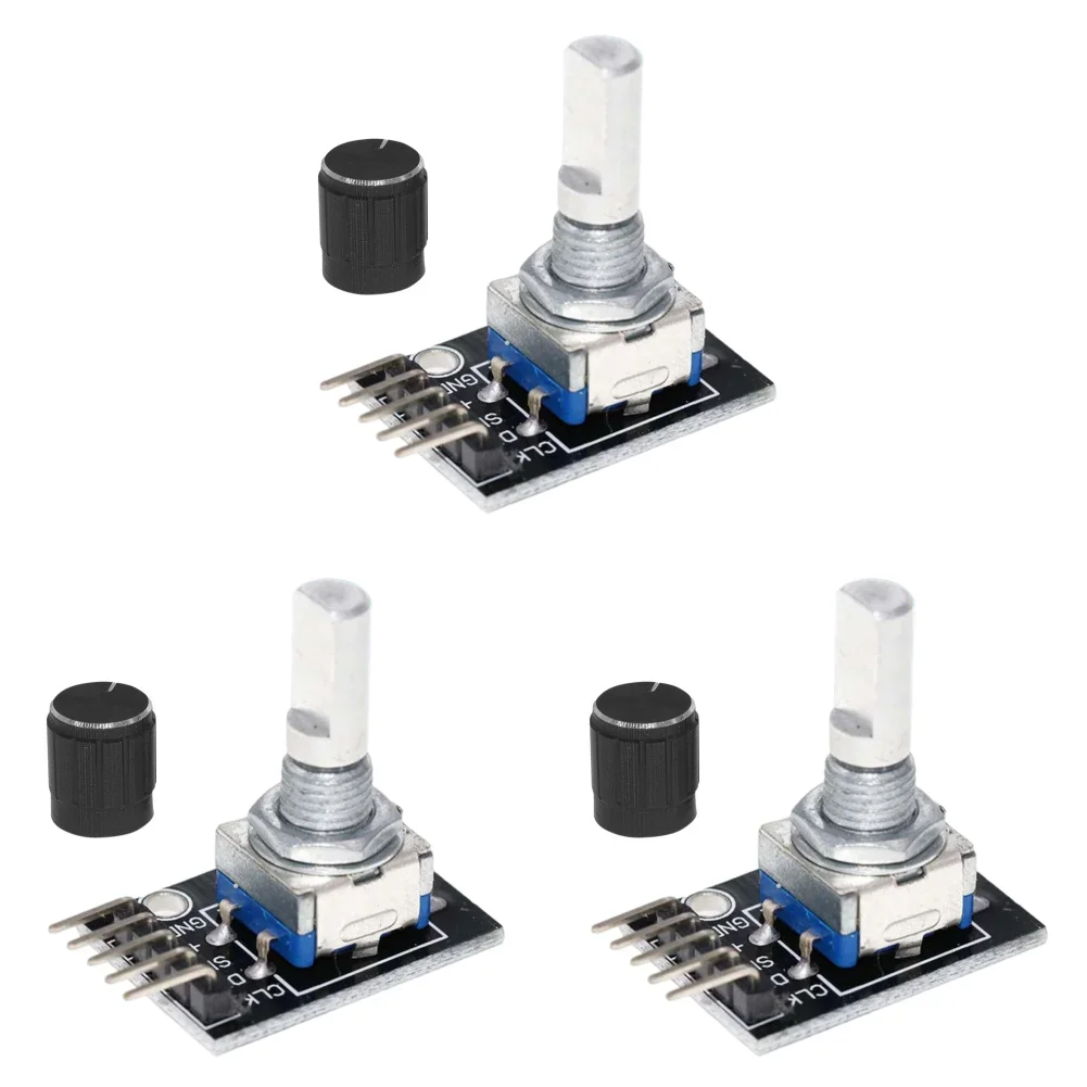 1–8 Stück KY-040 360-Grad-Drehgebermodul mit Knopfkappe, 5 V Ziegel-Sensor-Schalter-Entwicklungsplatinenmodul für Arduino