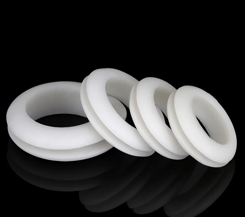 Weißer O-Ring weicher Gummi-Schutzs pule aus Lochring Schnapp dichtung doppelseitiger O-Ring 3-60mm Drahtrohrkabel-Isolation hülse – Detail 1