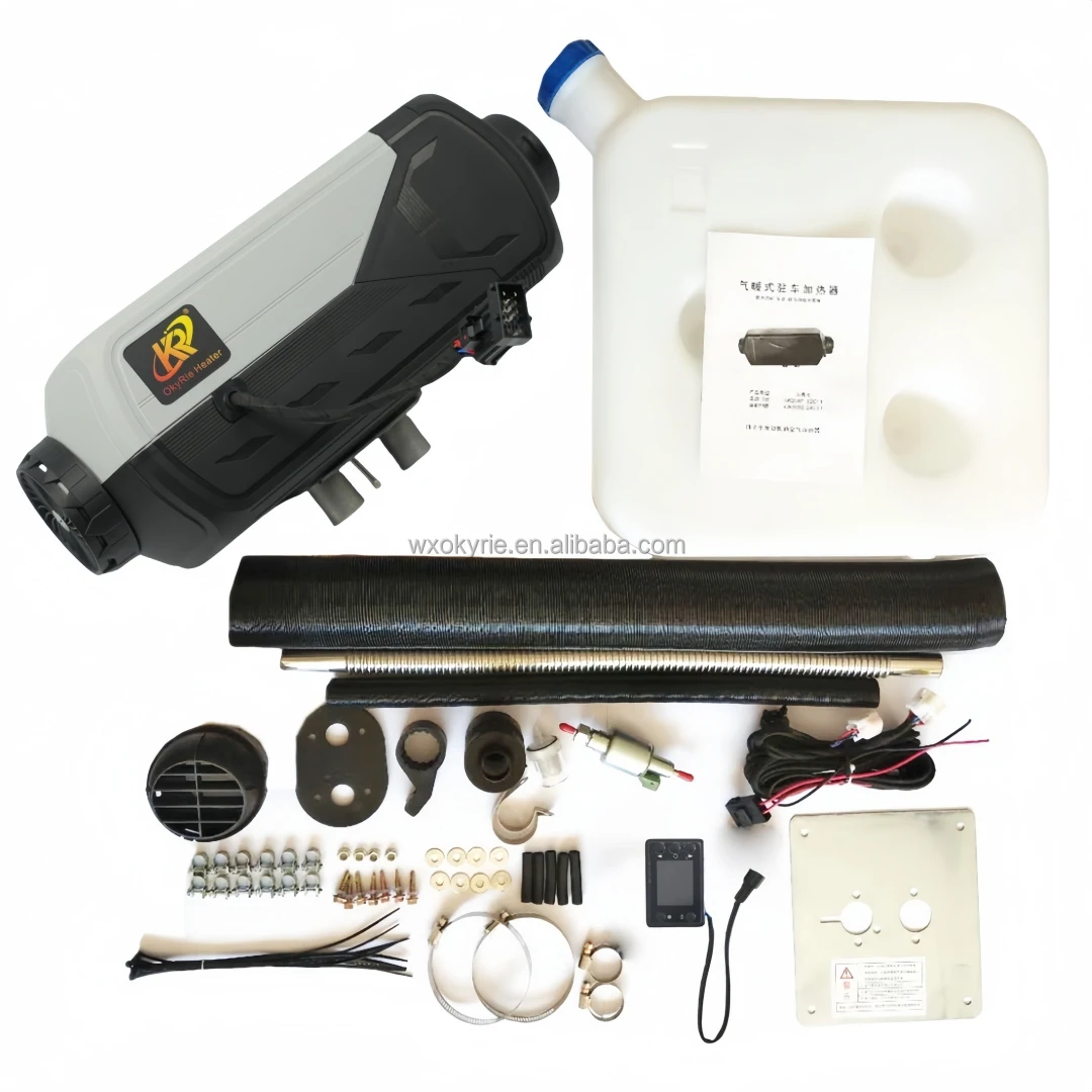 Okyrie High Quality 2kw 5kw 8kw Parking Heater Kits Remote Control Low Noise 12v 24v Dc Universal Diesel Heater New