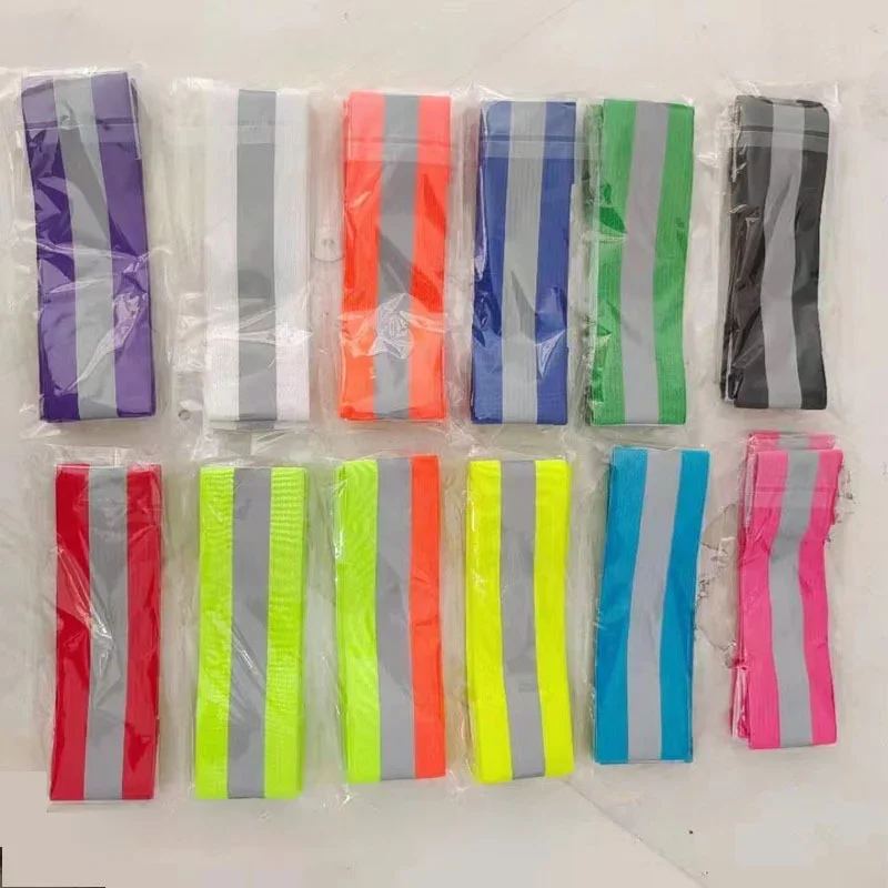 Elasticated Reflective Safety Bracelet Outdoor Sports Night Running Cycling Jogging Warning Reflector Tape Arm Band Wristband