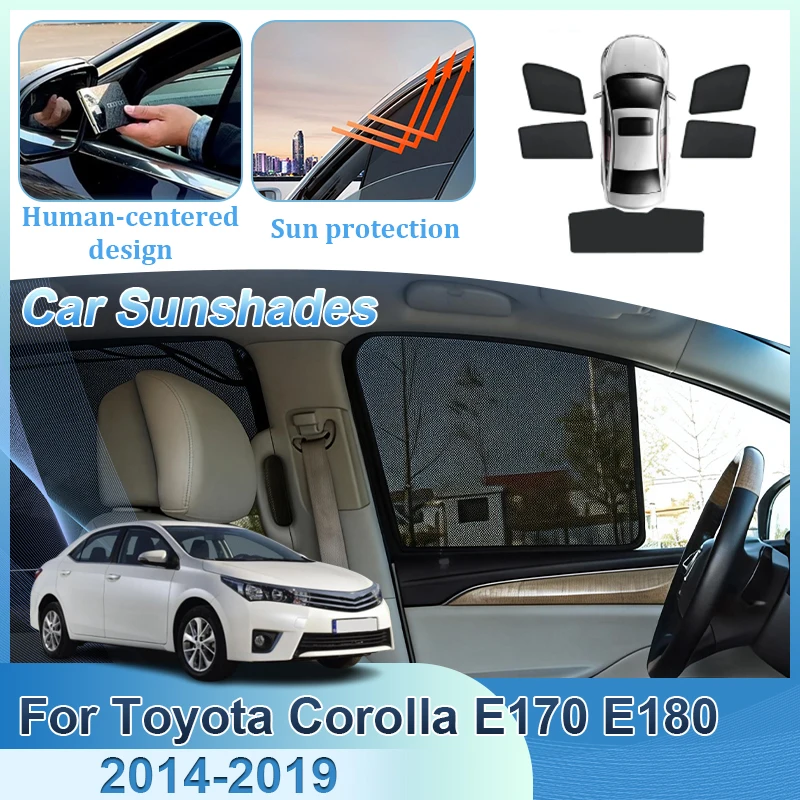 

Magnetic Window Mesh Sunshade For Toyota Corolla E170 E180 2014-2019 2017 2018 Car Sun Visor Privacy UV Protection Accessories