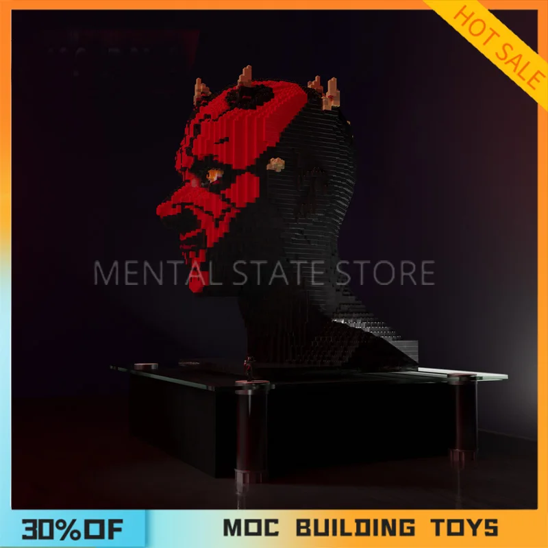 NEW 8890PCS Customized MOC Darth-MauI-Bust Building Blocks Technology Bricks DIY Creative Assembly Education Toys Holiday Gift