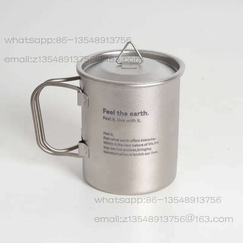 Portable Titanium Cup 300ml Outdoor Camping Water Cup Picnic Tea  Coffee Cup