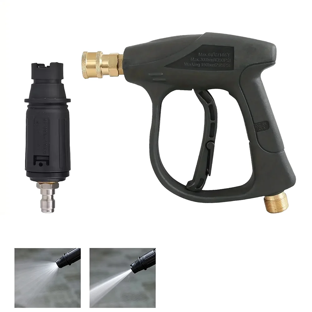 Car Wash Gun Kit with Rotating Duckbill Adjustable Nozzle, High Pressure Washing Tool for Vehicle & Patio Cleaning