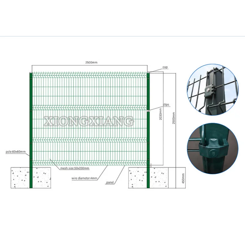 custom.Easily Assembled High Quality 3D Curved Welded Wire Mesh Fence Panel Mesh Fence