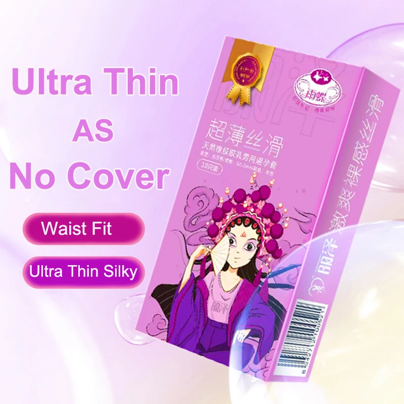 10 Pcs/Lots Ultra Thin Condoms Safe Contraception Camisinha Penis Sleeve For Men Adult Sex Products Sex Toys