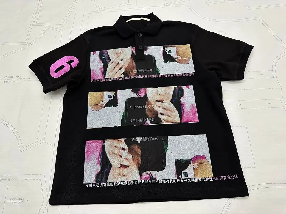 Camisetas soltas estilo punk para mulheres, rua casual, camisas polo estampadas com personalidade, mangas curtas extragrandes clássicas, tendência do verão