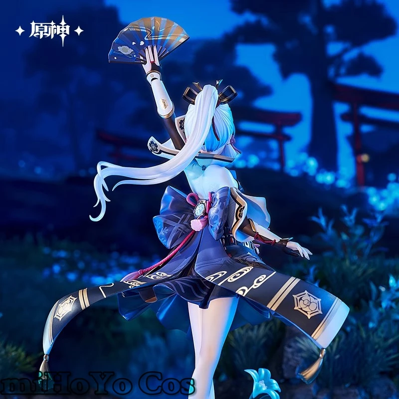 [Genuine] miHoYo Game Genshin Impact Kamisato Ayaka Ver.1/7 Desktop Collection Ornaments Anime Cartoon Accessory Halloween Gift