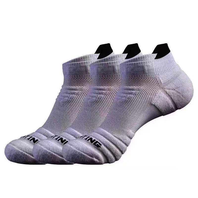 3Pair Professional Fitness Sports Socks Towel Bottom Non-Slip Running Socks Men Women Short Quick-Drying Basketball Training Sox