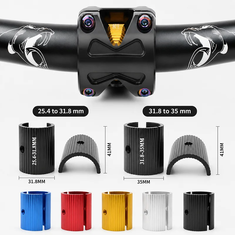 Aluminum Bike Handlebar Shim 25.4-31.8 31.8-35mm Stem Reducer Adapter Clamp Sleeve for MTB Road Bike