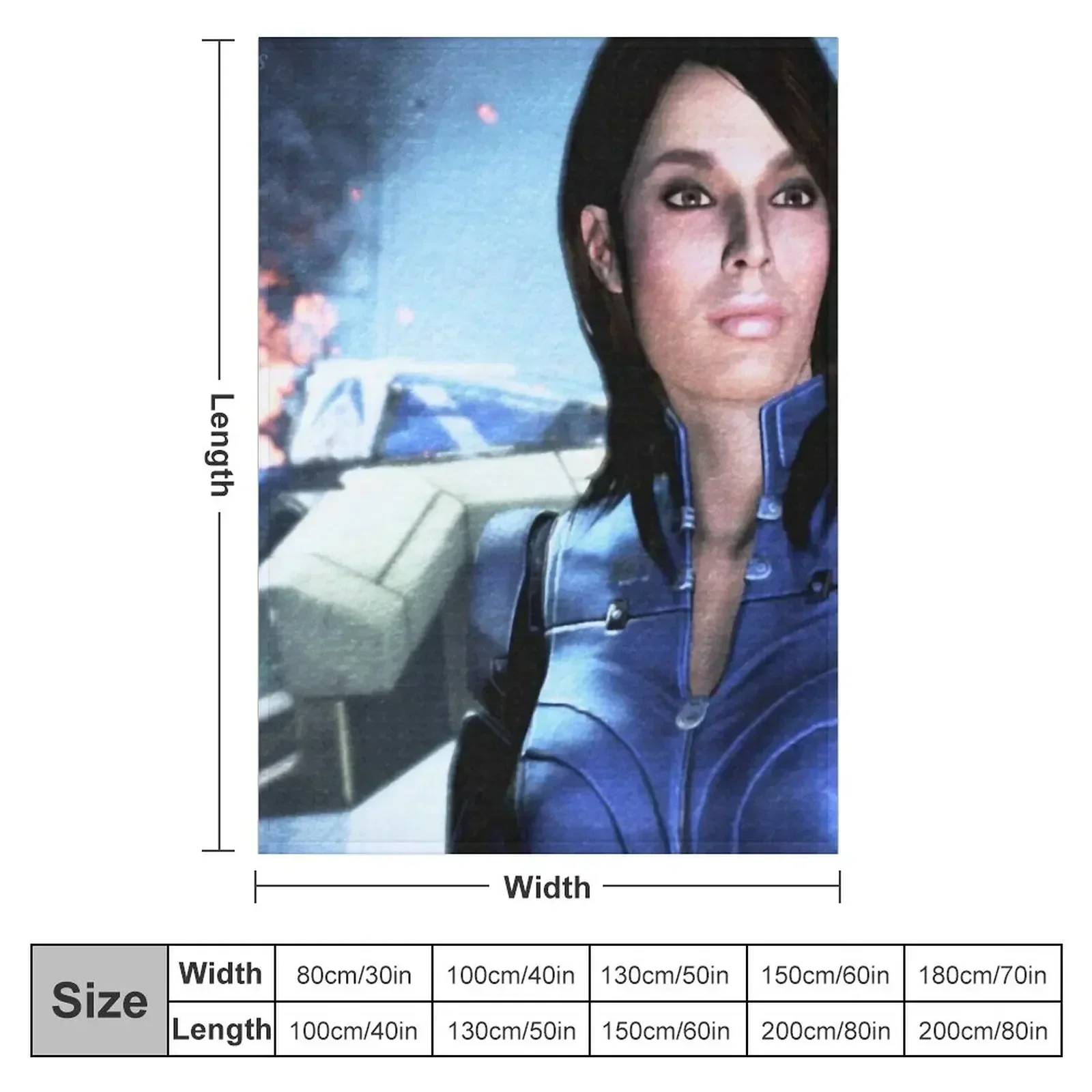 Mass Effect: Ashley Williams Digital Wall Painting Throw Blanket Blankets For Bed christmas gifts Moving Giant Sofa Blankets