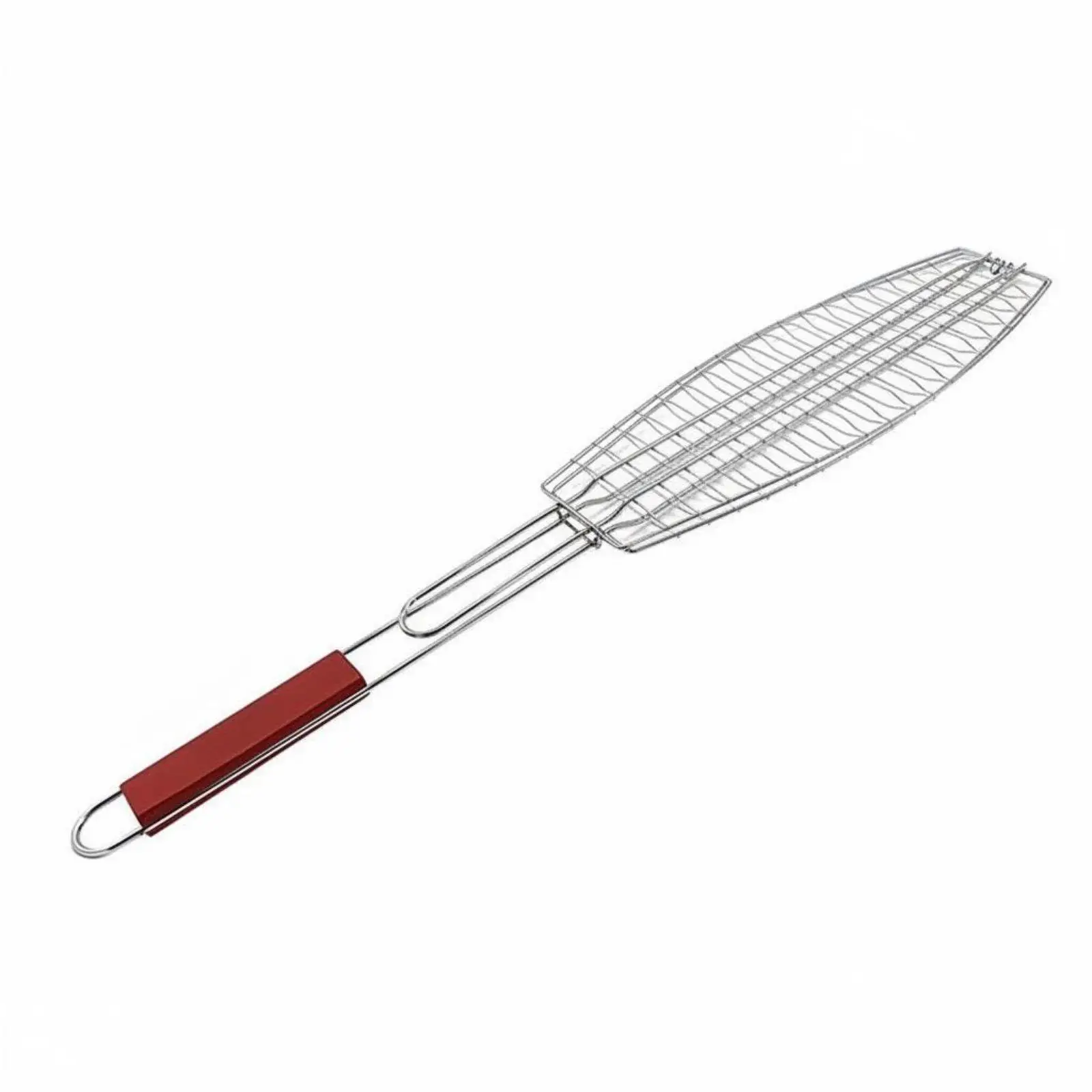 Barbecue Grill Basket Iron Fish Grilling Holder Mesh Roasted Grill Accessory Bbq Kit for Campfire Cookouts