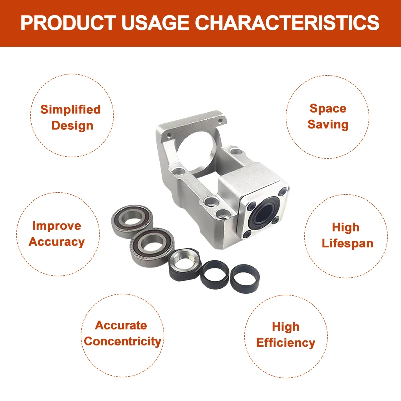 Stepper Servo Motor Base Integrated Bracket Support Aluminum Alloy HM12-86 Suitable For Nema34