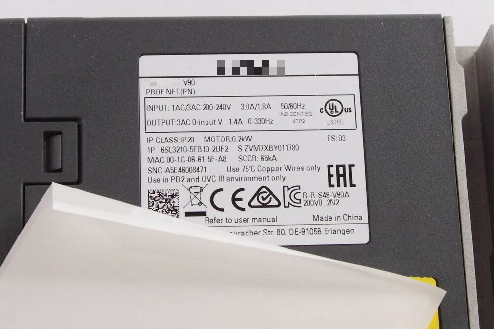 6SL3210-5FB10-2UF2 / 6SL32105FB102UF2 V90 PROFINET(PN)