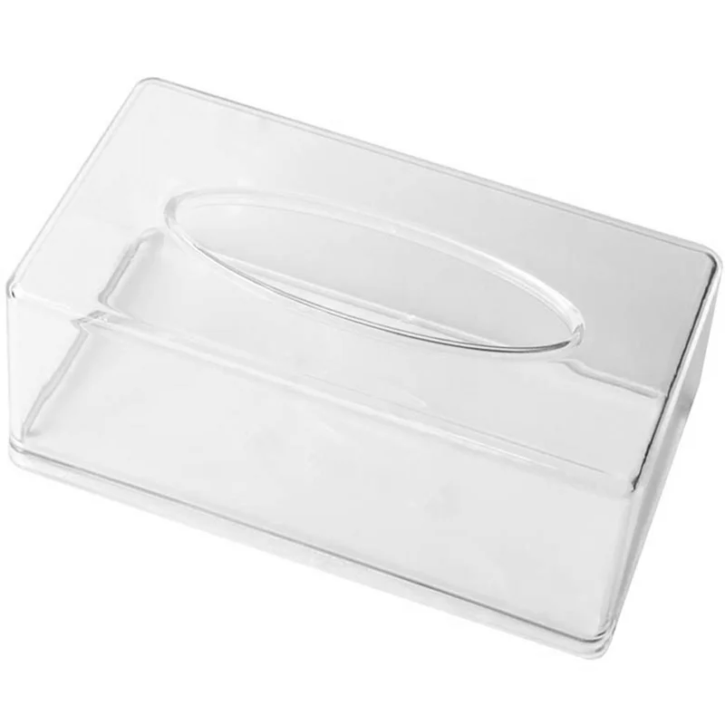 Acrylic Tissue Box Rectangular Transparent Tissue Box for Office, Home Bathroom Restaurant Lavatory Occasions