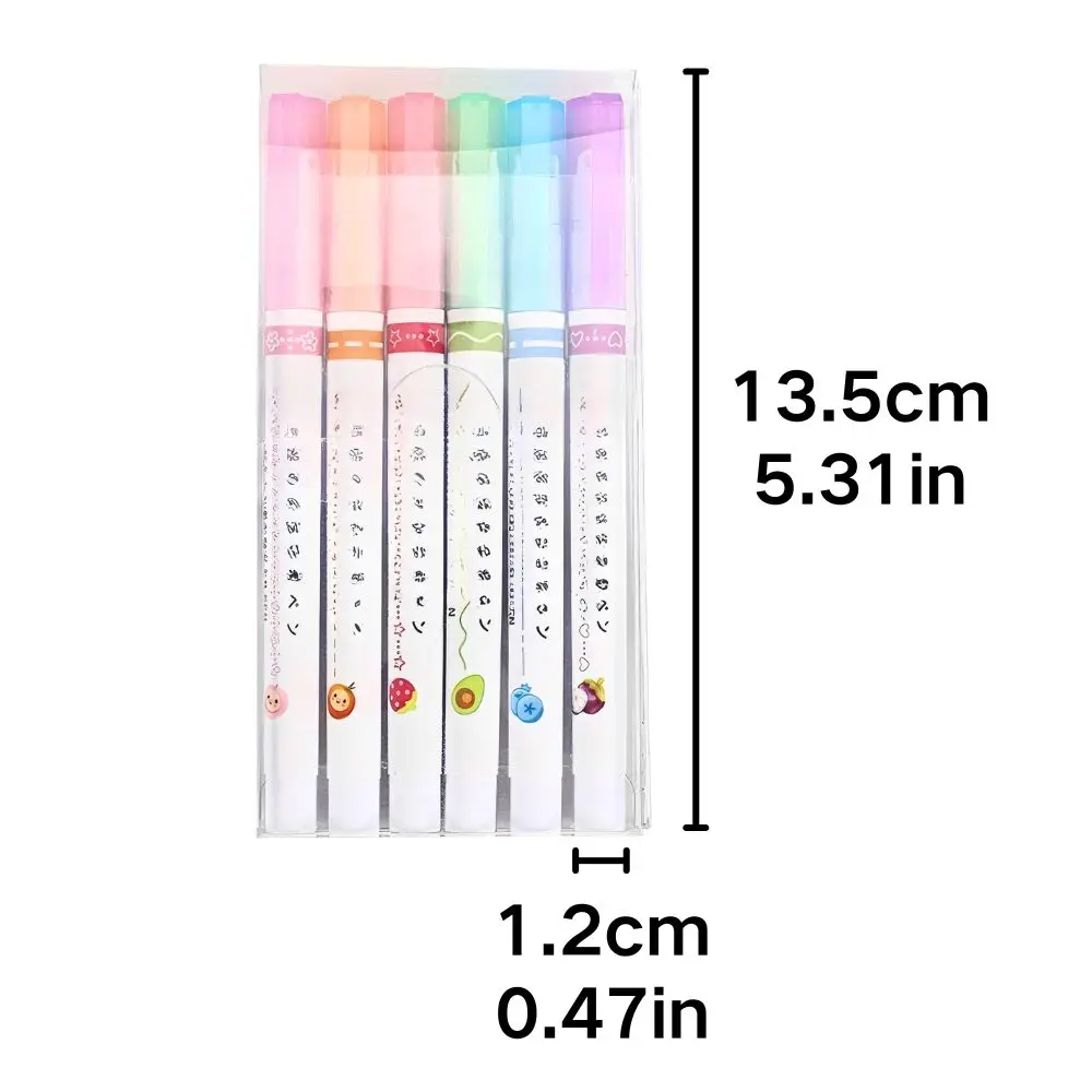 6pcs/set Flower Pattern Outline Markers with Assorted Shapes for DIY Card Making, Hand Lettering, Art Crafts YMY