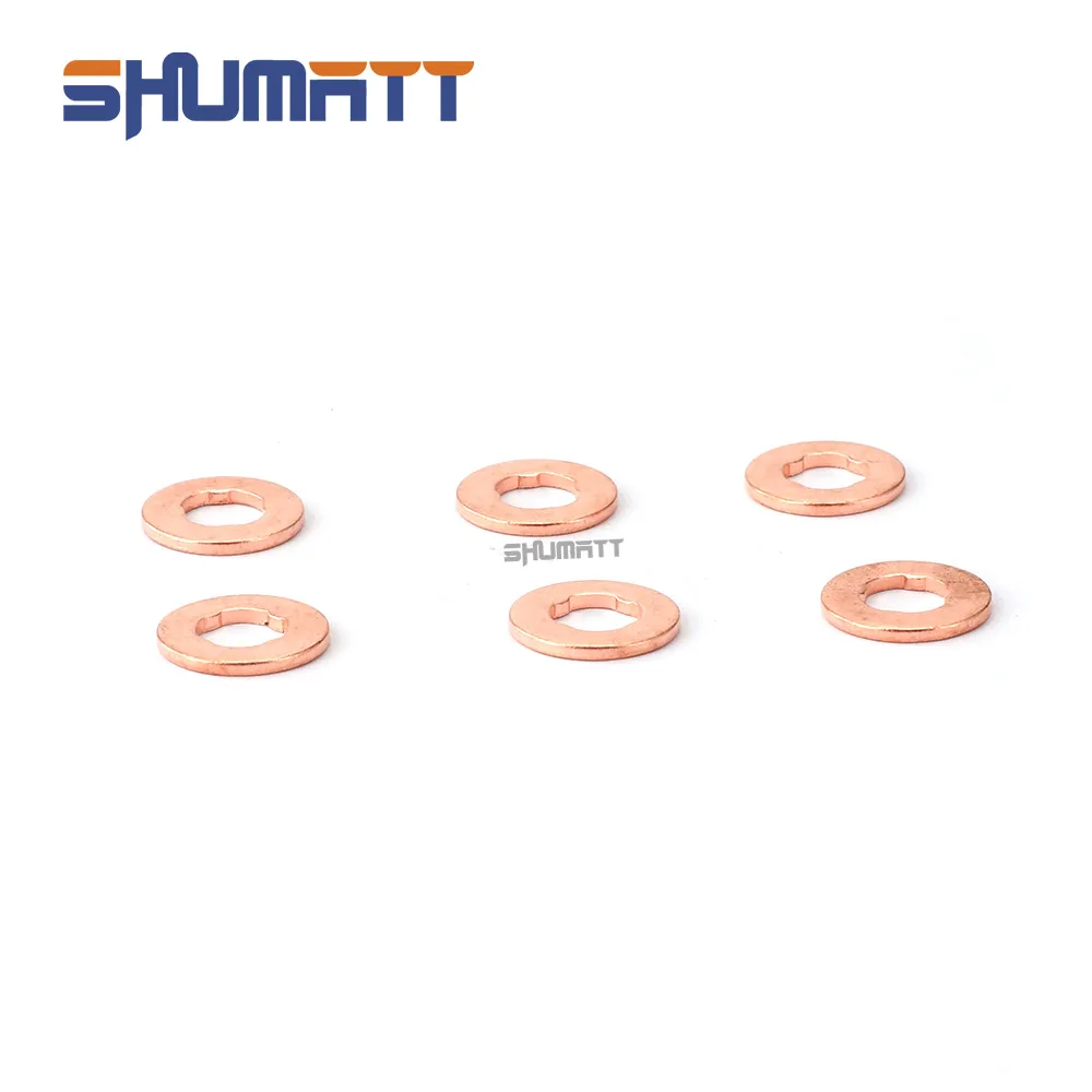 100 قطعة F00VC17503 حاقن وقود الديزل النحاس غسالة الرقائق 15*7.2*1.5 مللي متر لحاقن 0445110020 028 029 030 036 044 057 059 064